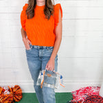 Miranda Orange Sweater Vest Sincerely Ours