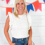 Miranda White Sweater Vest Sincerely Ours