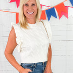 Miranda White Sweater Vest Sincerely Ours