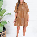 Miranda Brown Polka Dot Denim Mini Dress Sewn and Seen