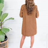 Miranda Brown Polka Dot Denim Mini Dress Sewn and Seen