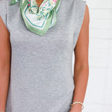 Mod Heather Grey Scuba Knit Midi Dress