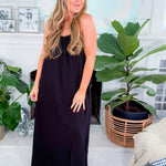 Moffitt Black Cami Gauze Maxi Dress BOBI