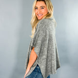 Molly Dark Gray Turtleneck Poncho Molly Bracken