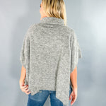 Molly Dark Gray Turtleneck Poncho Molly Bracken