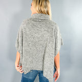 Molly Dark Gray Turtleneck Poncho Molly Bracken