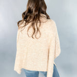 Molly Light Beige Turtleneck Poncho Molly Bracken