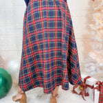 Molly Navy Plaid Maxi Skirt Entro