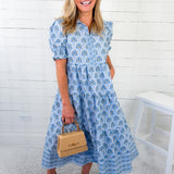 Molly Sunshower Flora Blue Dress Mary Square