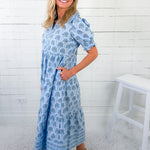 Molly Sunshower Flora Blue Dress Mary Square