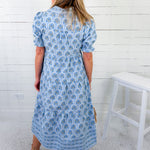 Molly Sunshower Flora Blue Dress Mary Square