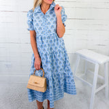 Molly Sunshower Flora Blue Dress Mary Square