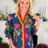 Mona Lisa Navy Floral Top