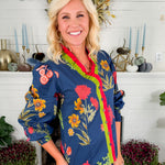 Mona Lisa Navy Floral Top