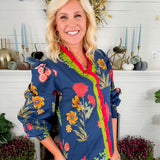 Mona Lisa Navy Floral Top