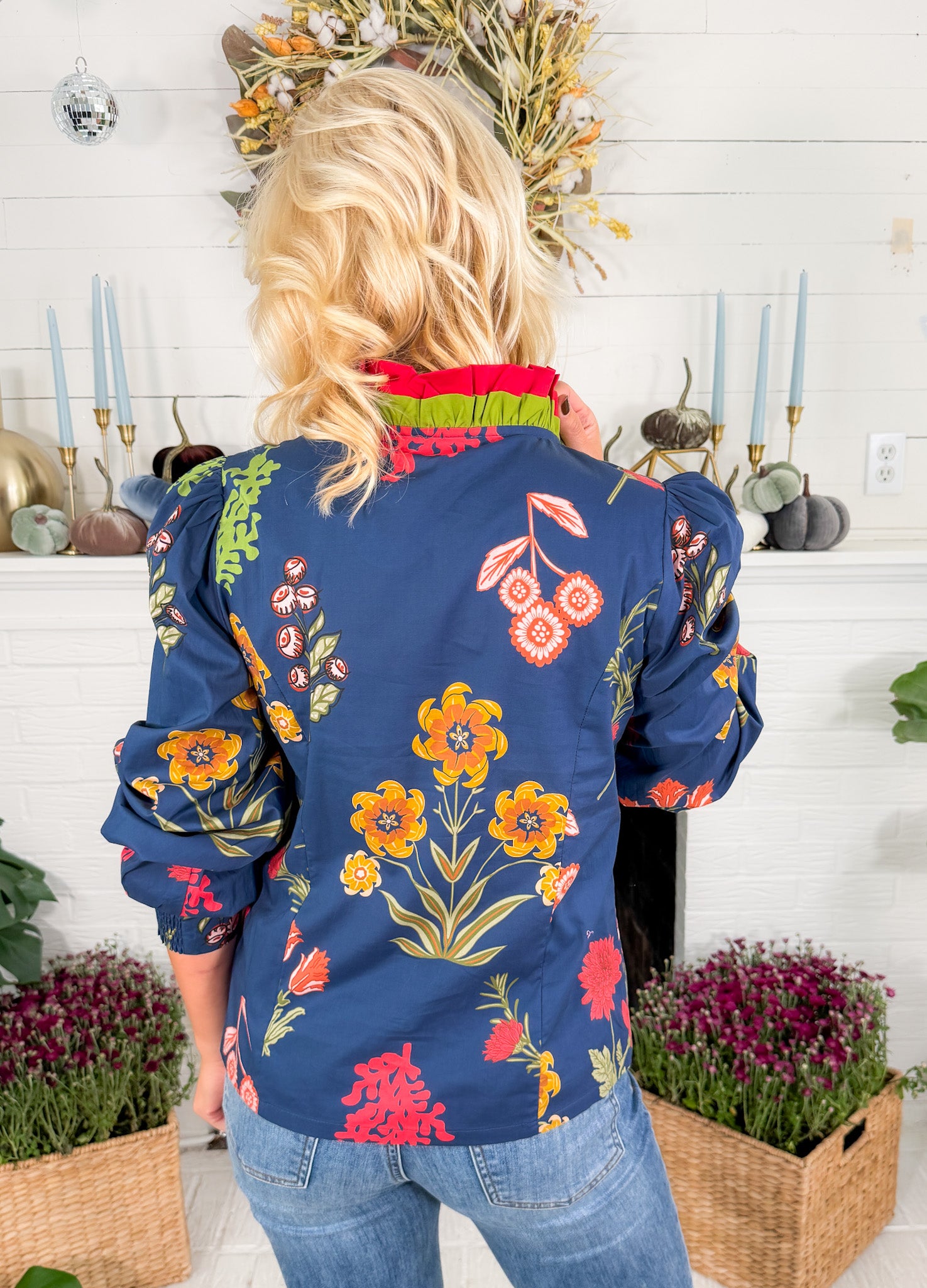Mona Lisa Navy Floral Top