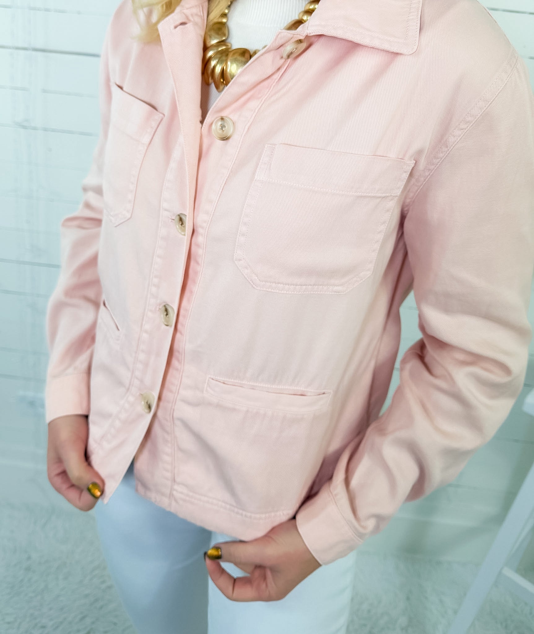 Mona Peony Pink Safari Jacket Be Cool