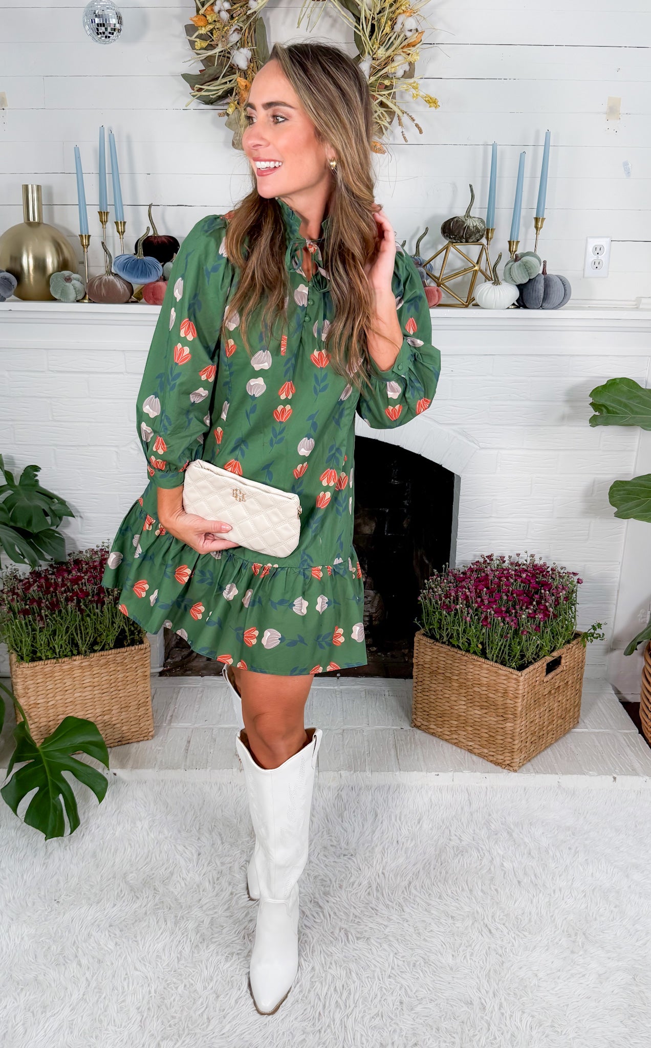 Monica Hunter Floral Mini Dress