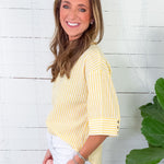 Morrison Lemon Stripe Top Entro