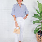 Morrison Navy Stripe Top Entro