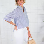 Morrison Navy Stripe Top Entro