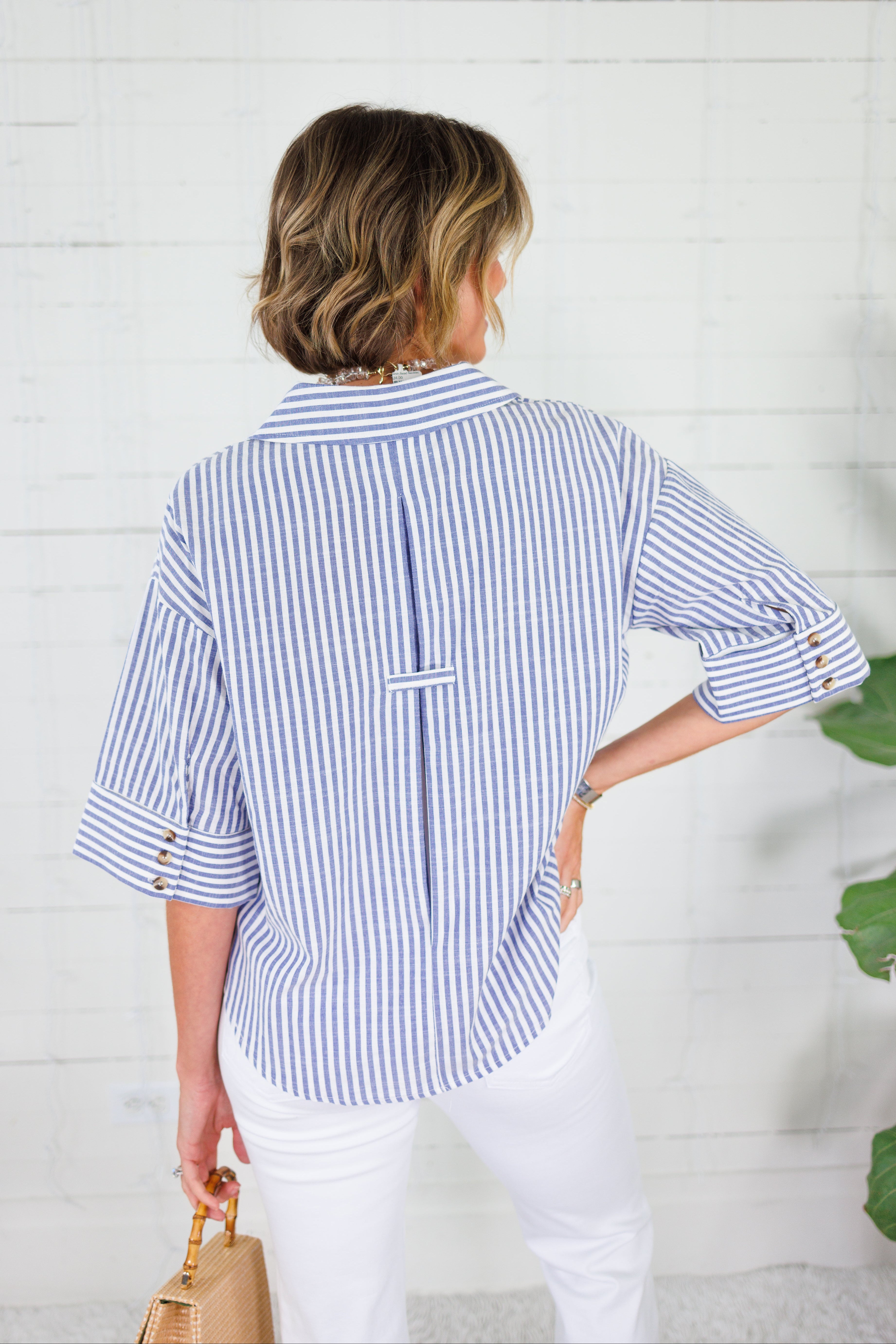 Morrison Navy Stripe Top Entro