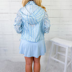Moscow Blue Floral Stripe Weekend Jacket Karlie