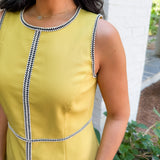 Murphy Chartreuse Moss Mini  Dress SEDGE