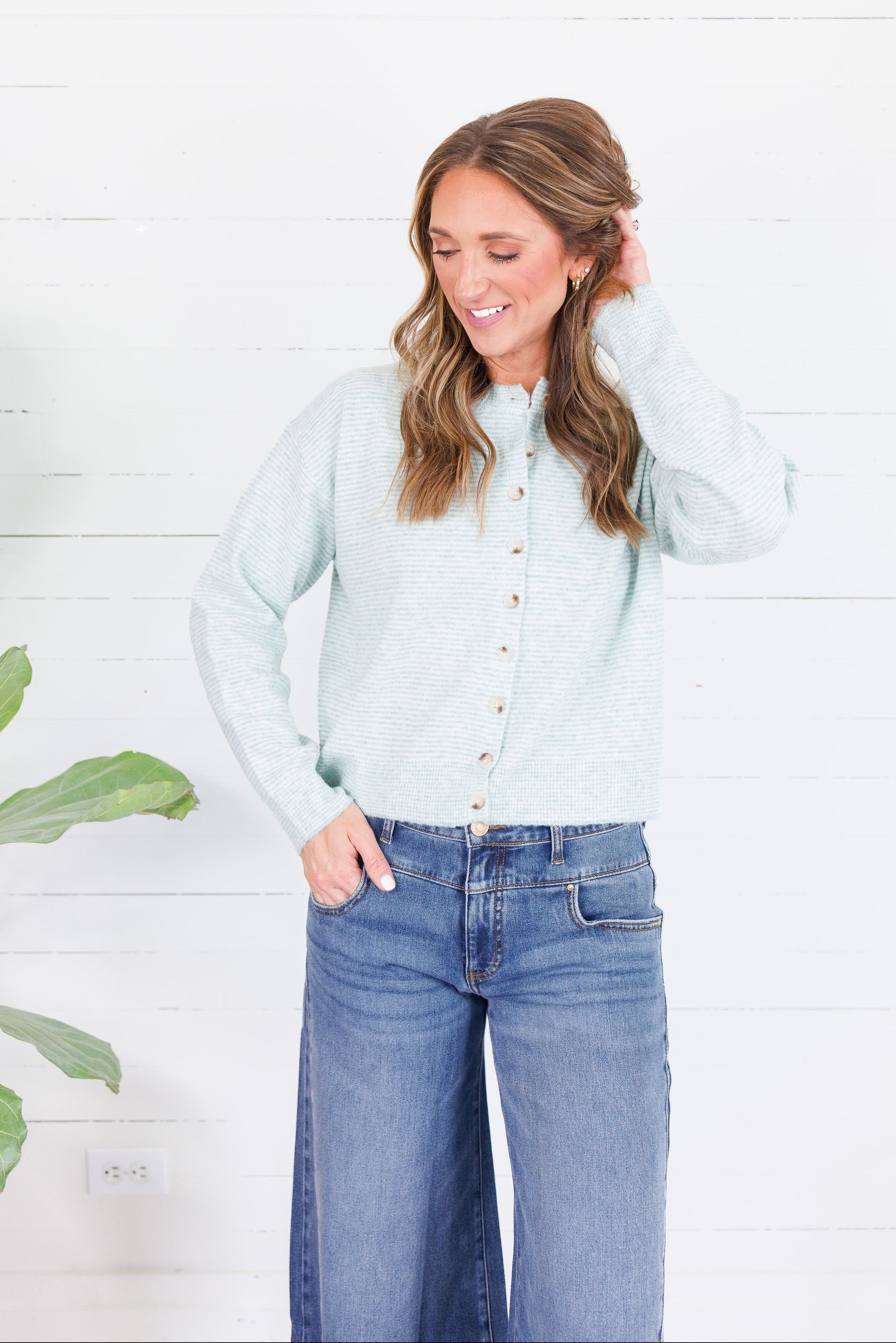 Murphy Mint Stripe Cardigan Wishlist