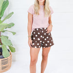 Murrah Brown Polka Dot Shorts Glam