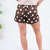 Murrah Brown Polka Dot Shorts Glam