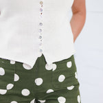 Murrah Olive Polka Dot Shorts Glam