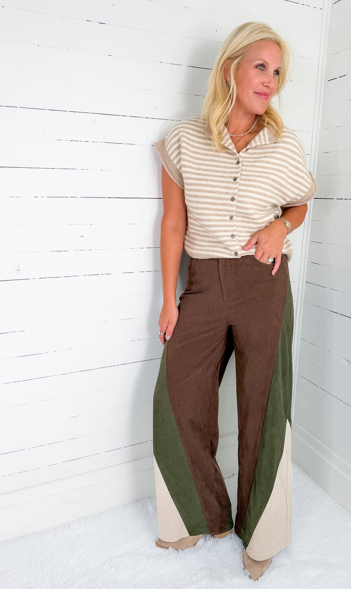 Myles Multi Color Corduroy Pants Compania Fantastica