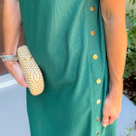 Myrtle Forest Gold Studded Maxi Dress Entro