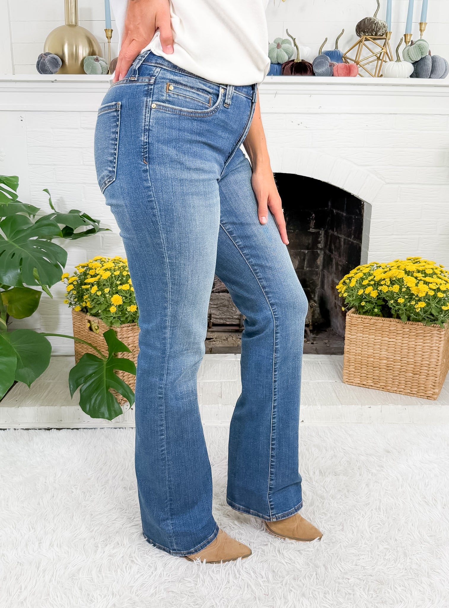Natalie Interactive High Rise Fab Ab Bootcut Jeans KUT