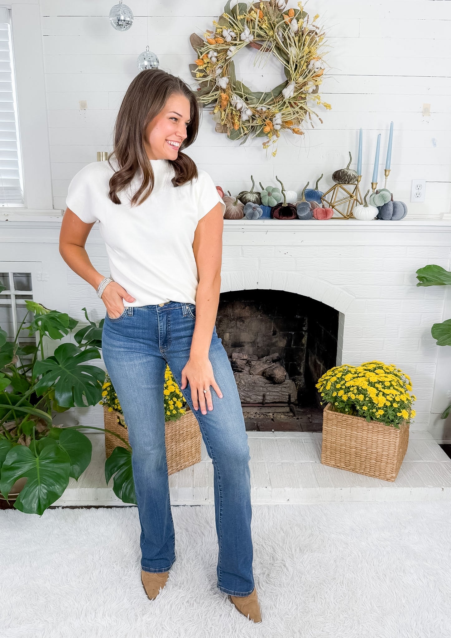 Natalie Interactive High Rise Fab Ab Bootcut Jeans KUT