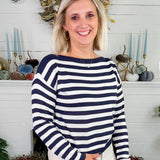 Nathan Navy Stripe Sweater Lucy Paris