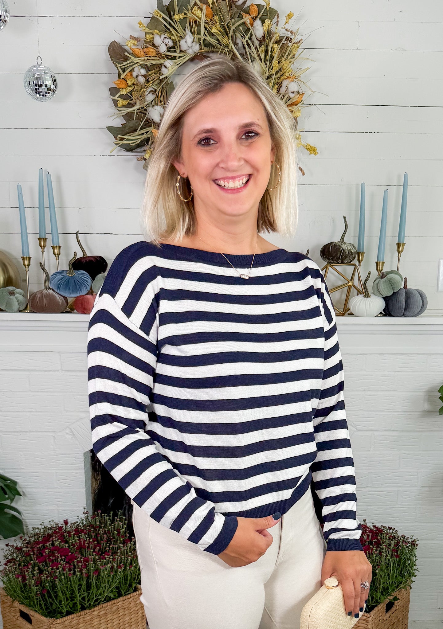 Nathan Navy Stripe Sweater Lucy Paris