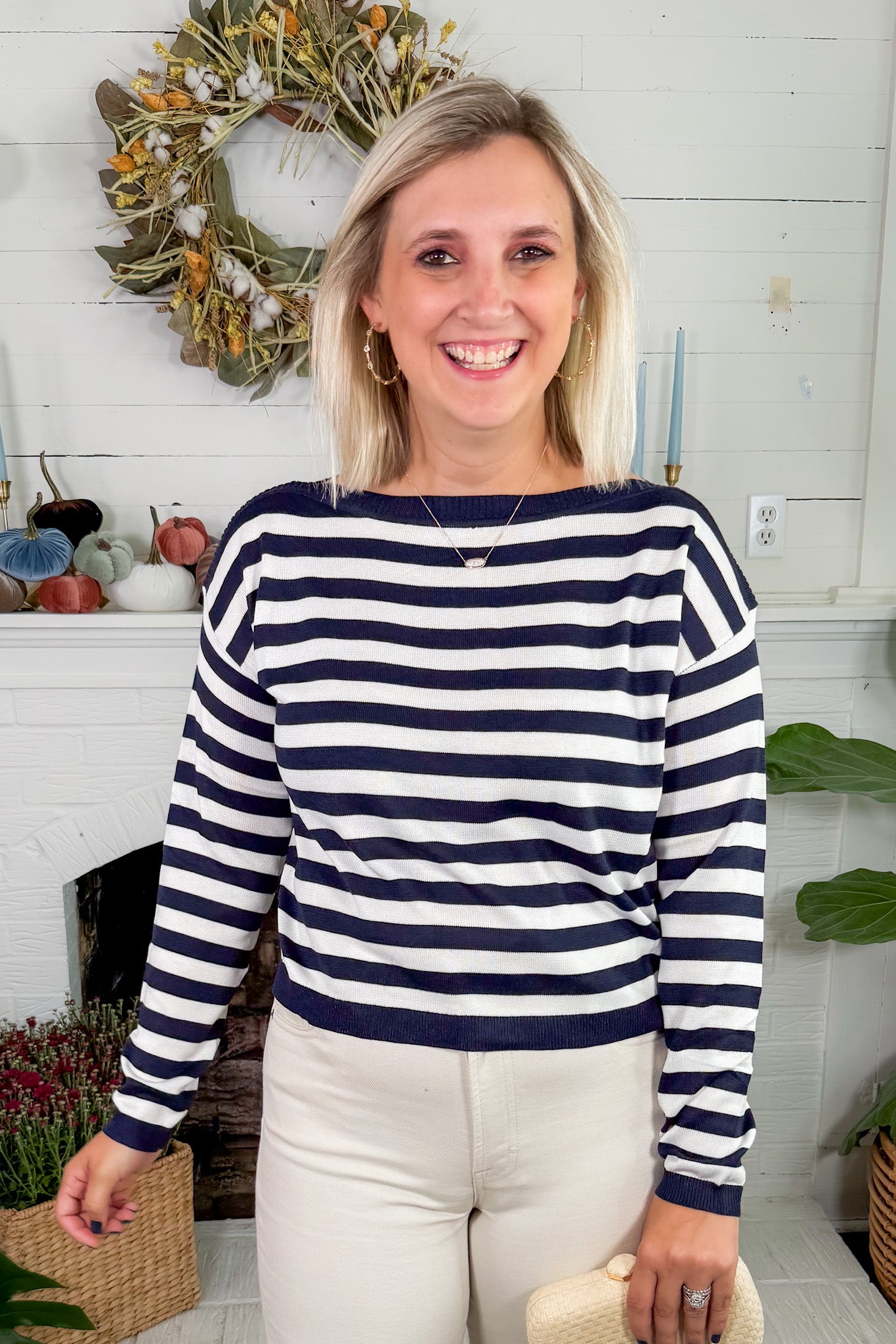 Nathan Navy Stripe Sweater Lucy Paris