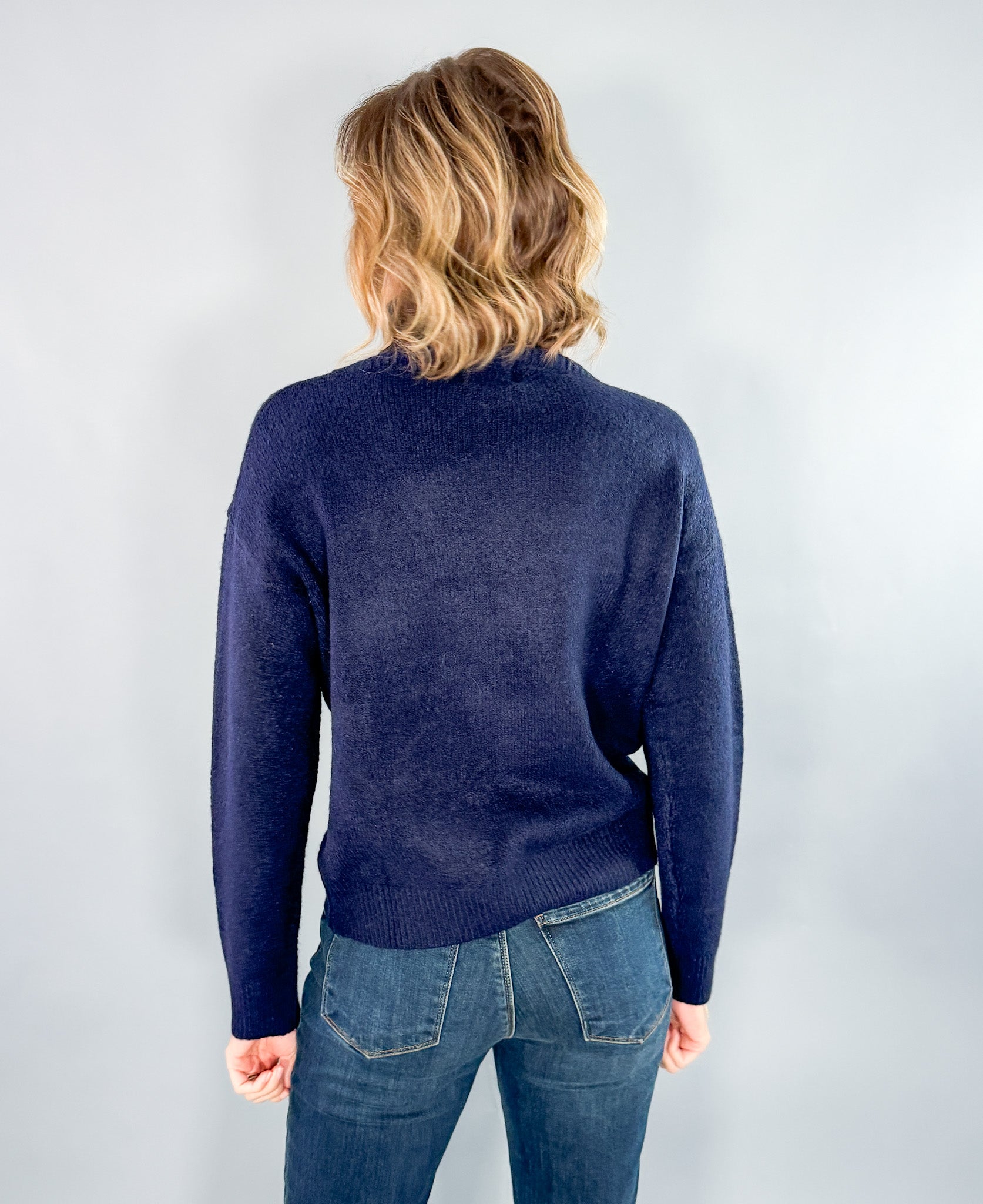 Nation Navy Turtleneck Sweater Molly Bracken