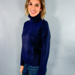 Nation Navy Turtleneck Sweater Molly Bracken