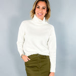 Nation White Turtleneck Sweater Molly Bracken