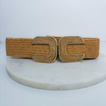 Natural Raffia Stretch Belt