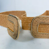 Natural Raffia Stretch Belt