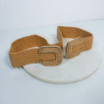 Natural Raffia Stretch Belt