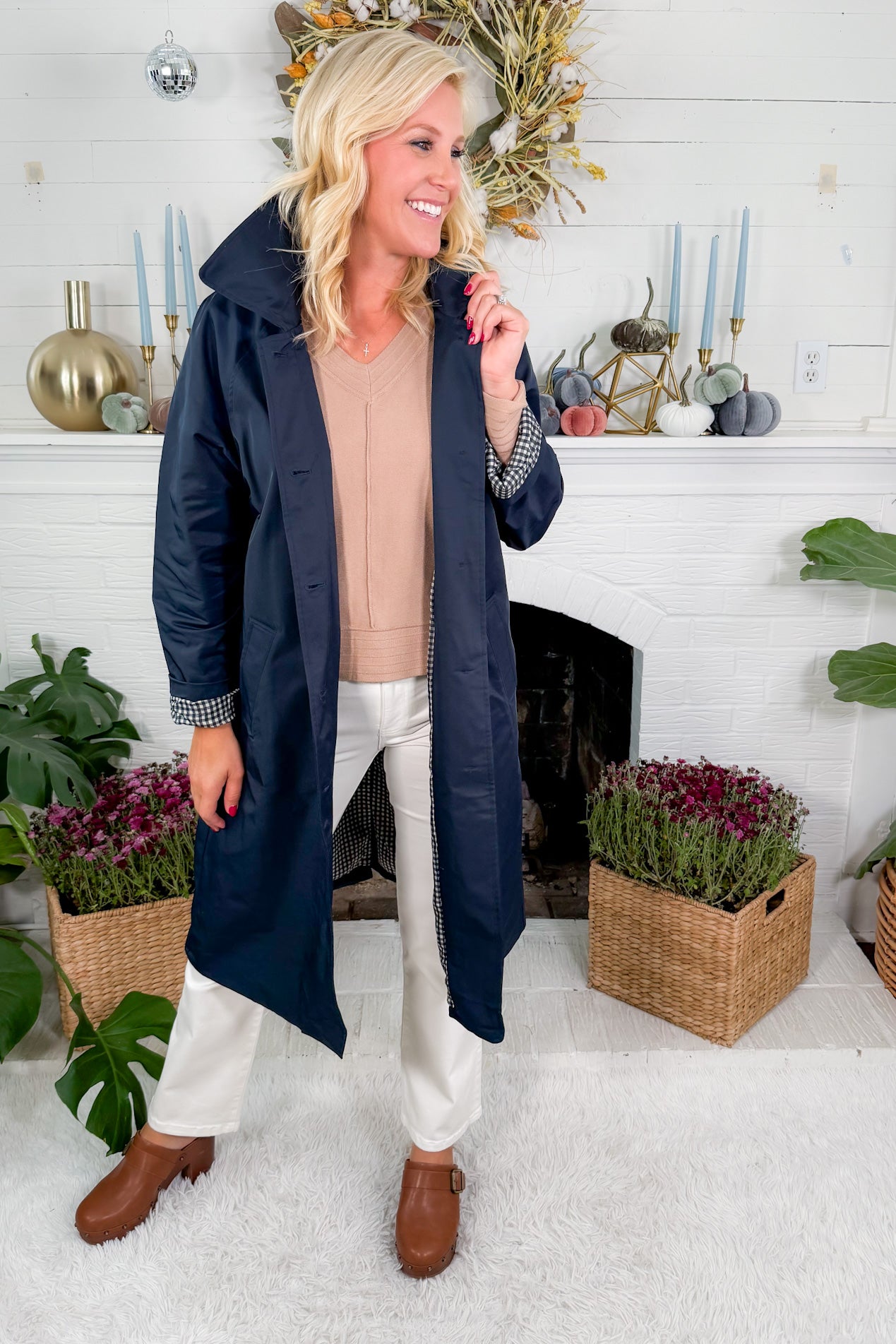Navy Trench Coat TCEC