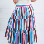Neapolitan Stripe Tiered Maxi Skirt TCEC