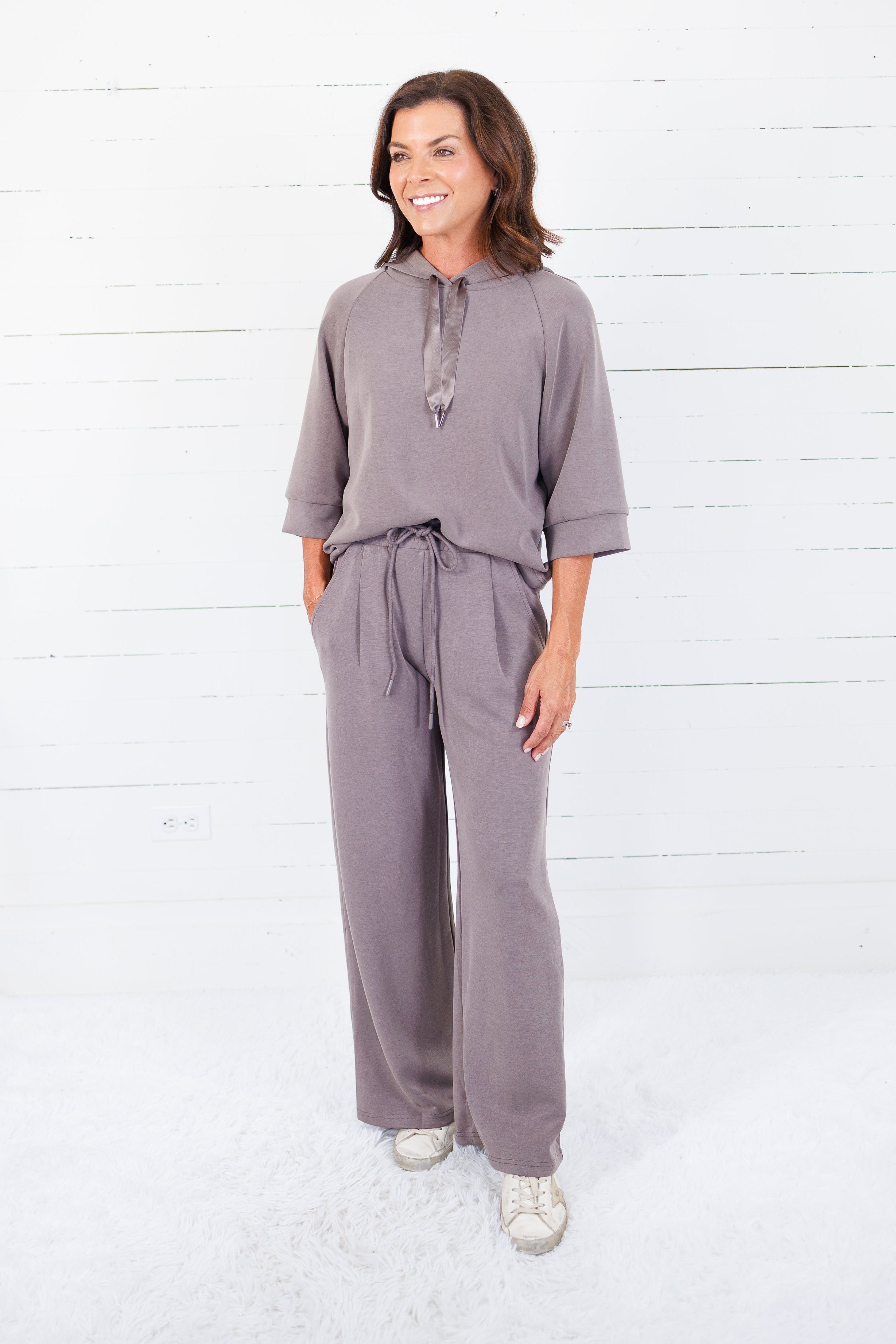 Newman Mocha Wide Leg Pants See and Be Seen