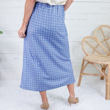 Weaver Cornflower Blue Polka Dot Skirt