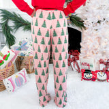 Noelle Tree Light Pink Pajama Pants the Royal Standard